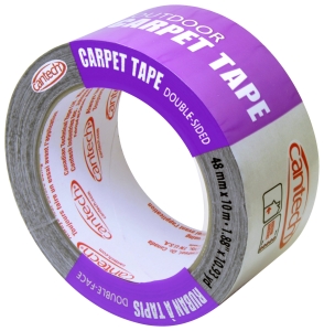 OUTDOOR CARPET TAPE-DOUBLE FACED BLACK  48MMX10M