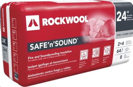 ROCKWOOL SAFE N SOUND STEEL 3X24.25 64.7SQF