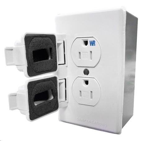 OUTLET KIT-DUPLEX WEATHER PROOF WHITE