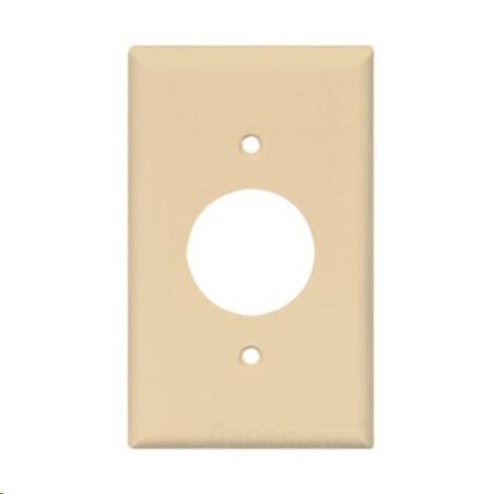 RECEPTACLE COVER PLATE SGL IVORY
