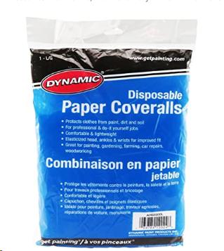 COVERALL-DISPOSABLE PAPER LARGE WITH HOOD