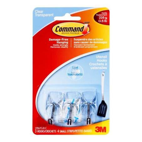 COMMAND SMALL WIRE HOOKS CLEAR