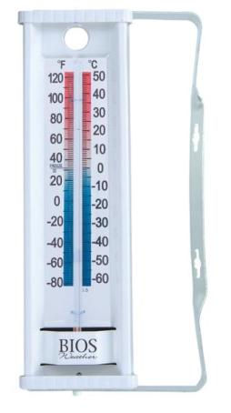 INDOOR/OUTDOOR WINDOW THERMOMETER WHITE   