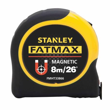8M/26' STANLEY FATMAX MAGNETIC TAPE MEASURE FMHT33866