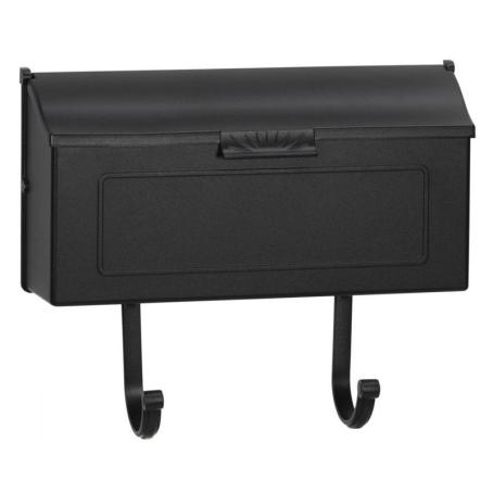 CAST ALUMINUM MAILBOX BLACK 16X8.25X4.25