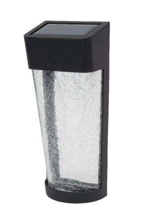SOLAR FENCE WEDGE LIGHT - BLACK PLASTIC&GLASS